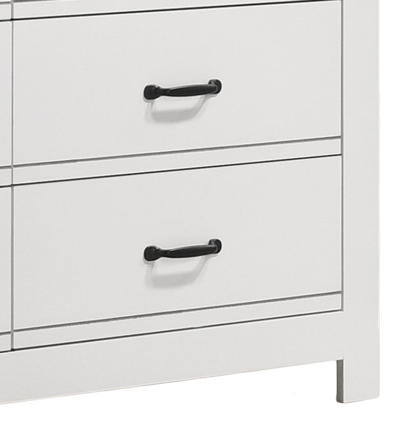 Cassini - 6 Drawer Dresser - White by Lilola Home | Bel Furniture