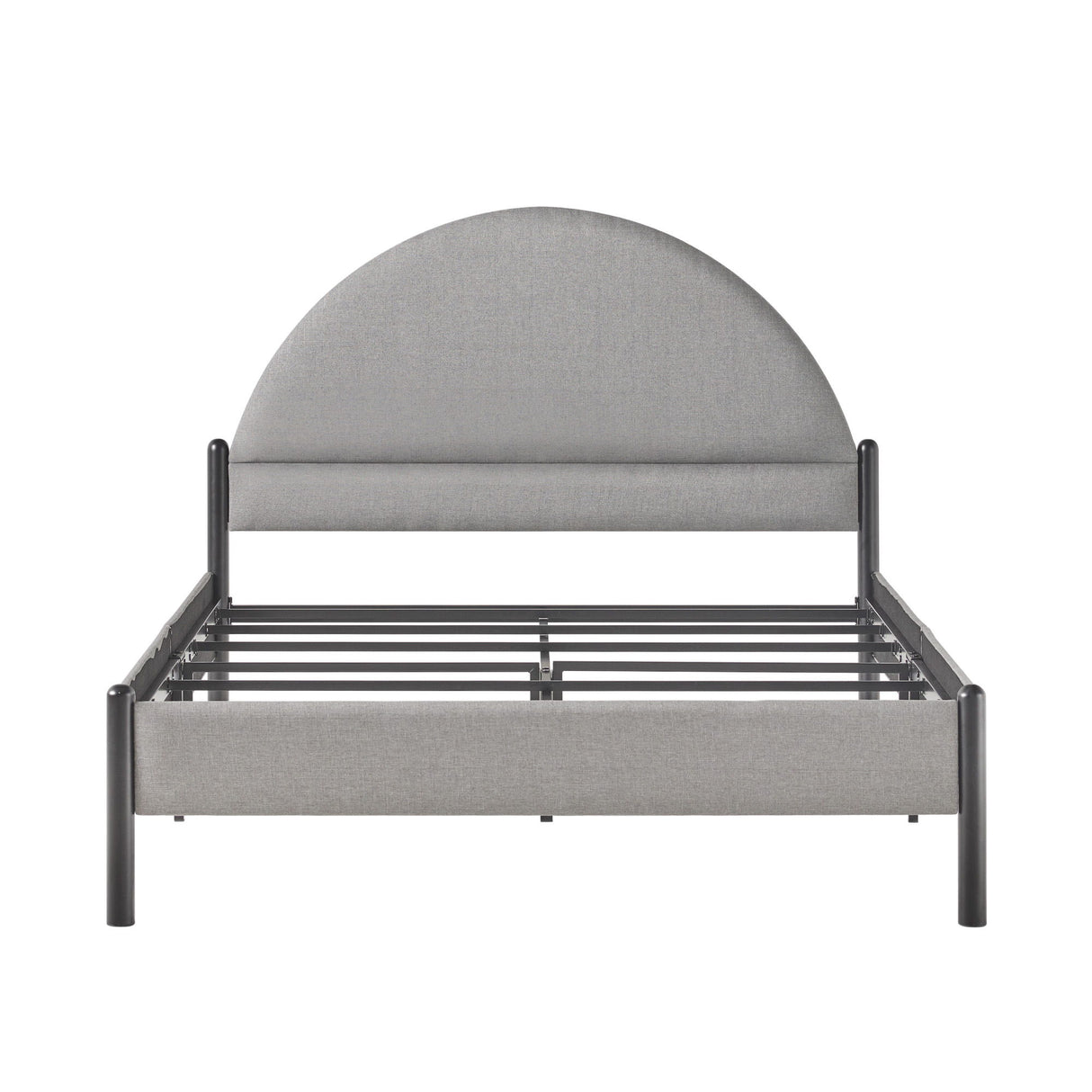 Bed Modern Upholstered Curved Headboard by Walker Edison | Bel Furniture
