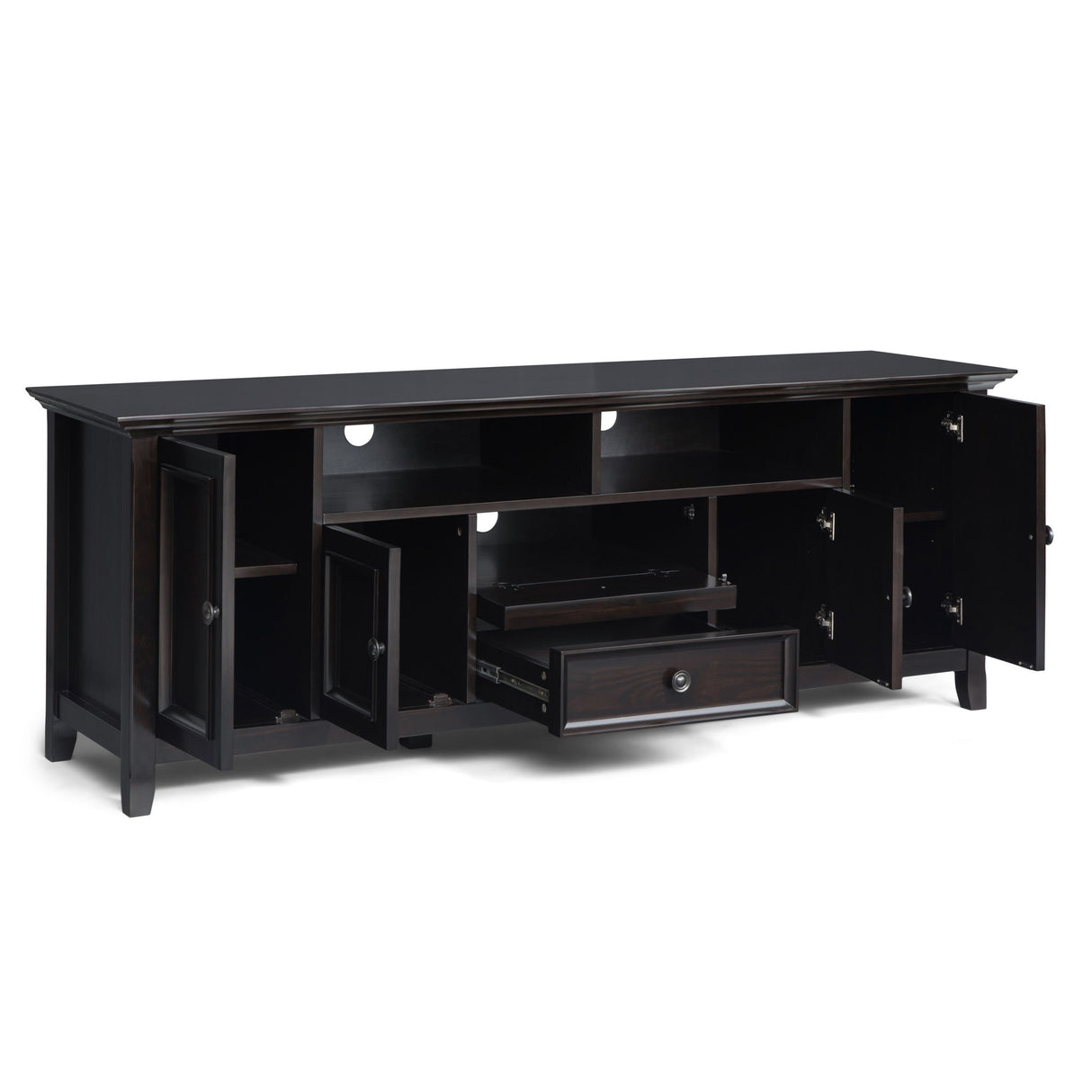 Amherst - Handcrafted Wide TV Media Stand by Simpli-Home | Bel Furniture