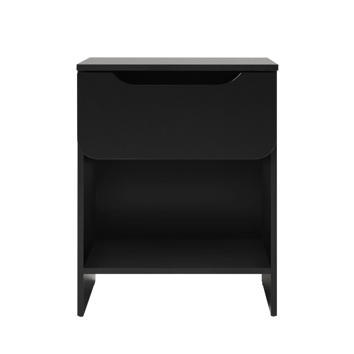 Modern Minimalist 1 Drawer Nightstand With Cubby by Walker Edison | Bel Furniture