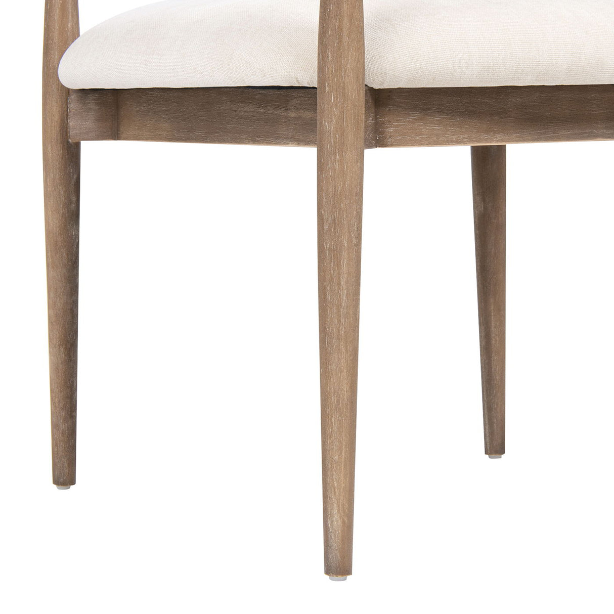 Artemis - Mixed Material Upholstered Dining Arm Chair - Warm White by Jennifer Taylor Home | Bel Furniture