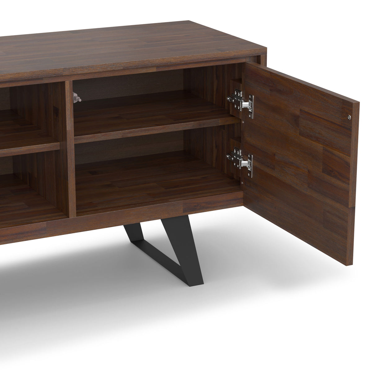 Lowry - TV Media Stand - Distressed Charcoal Brown
