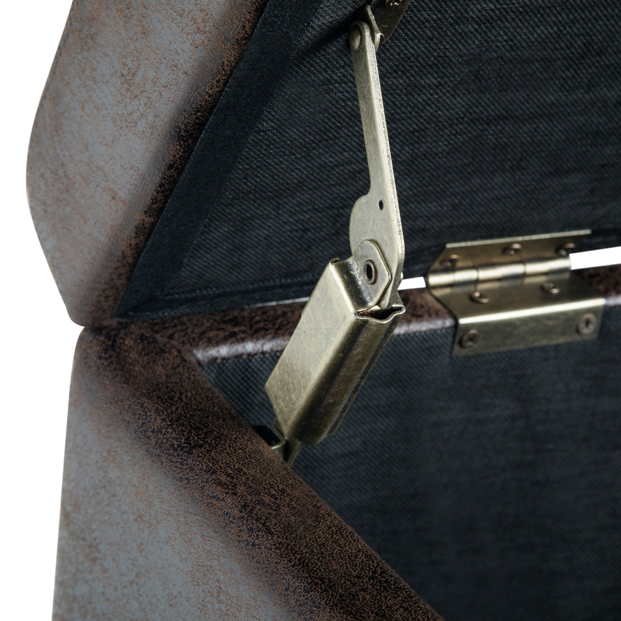 Avalon - Storage Ottoman Bench - Distressed Brown by Simpli-Home | Bel Furniture