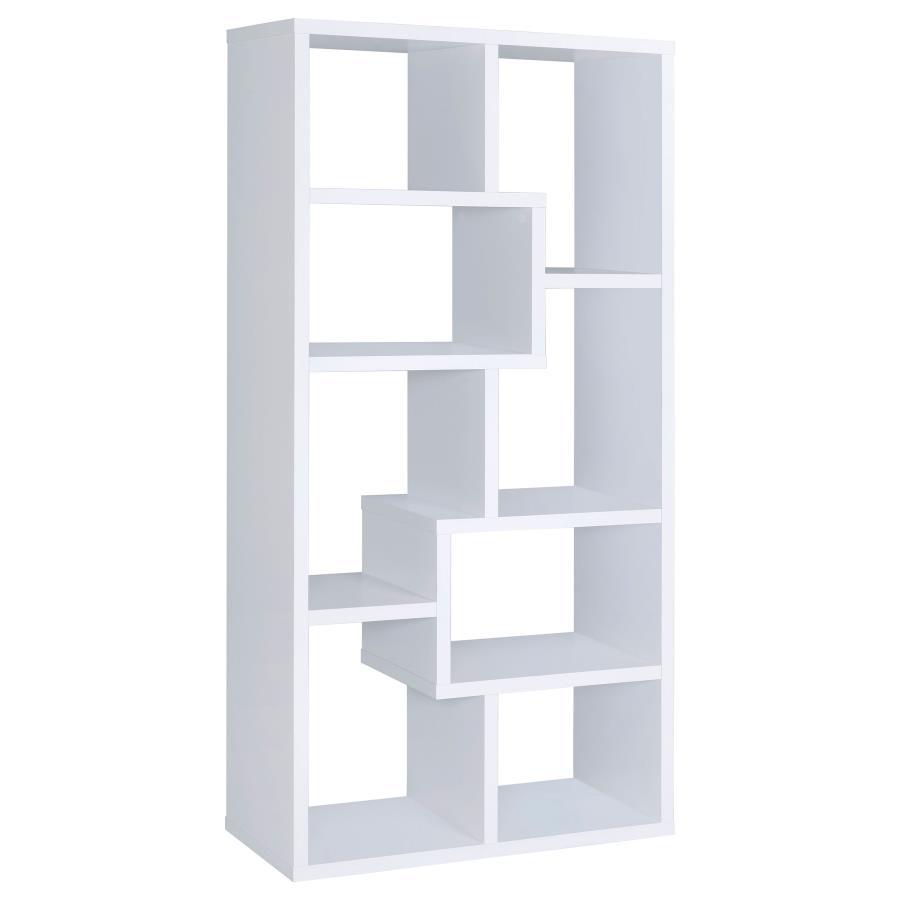Theo - 6-Shelf Bookshelf White by CoasterEveryday | Bel Furniture