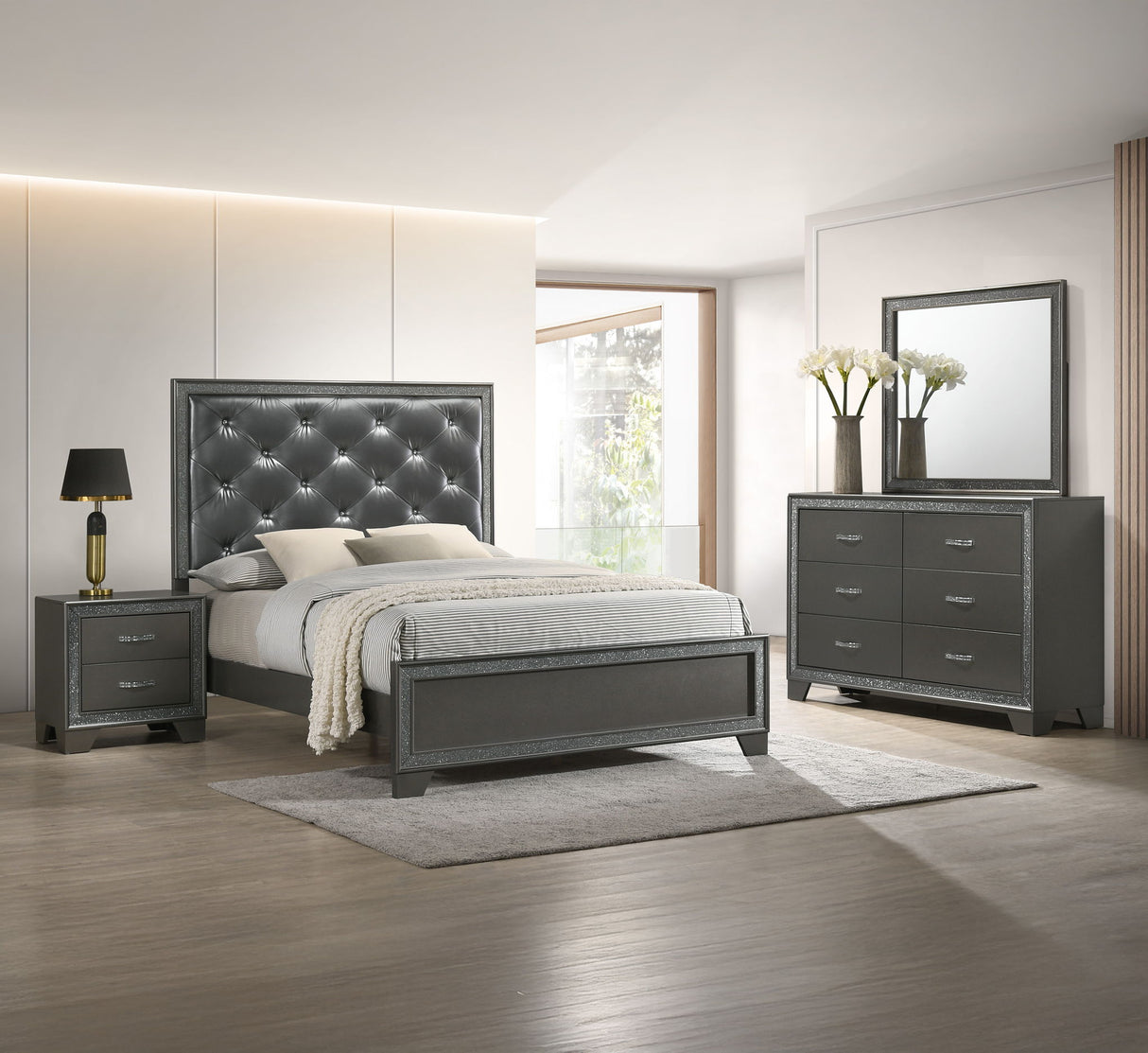 Kaia - Bedroom Set Dark Gray by Crown Mark | Bel Furniture