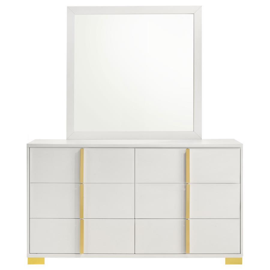 Marceline - 6-Drawer Dresser With Mirror by Coaster Fine Furniture | Bel Furniture