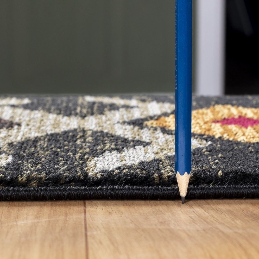 Tribes - 5'3" X 7'3" Southwest Area Rug - Black by Icona Home Decor | Bel Furniture