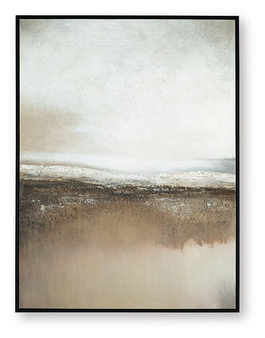 Siaking Wall Art Brown and Gray and White