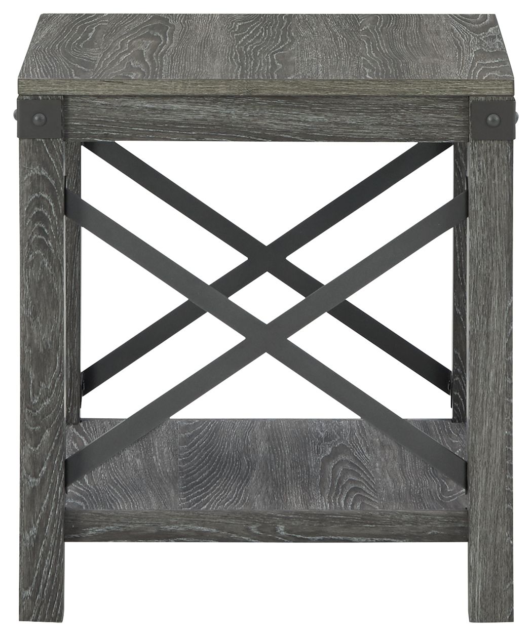 Freedan - Grayish Brown - Square End Table by Signature Design by Ashley® | Bel Furniture