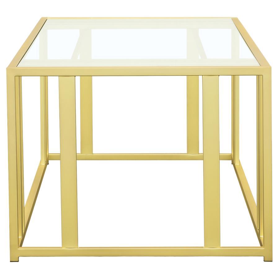 Adri - Rectangular Glass Top Coffee Table by Coaster Fine Furniture | Bel Furniture