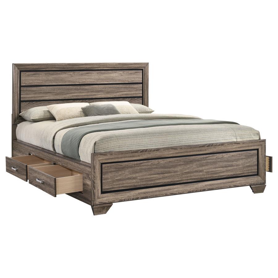 Kauffman - Wood Storage Panel Bed by CoasterEveryday | Bel Furniture
