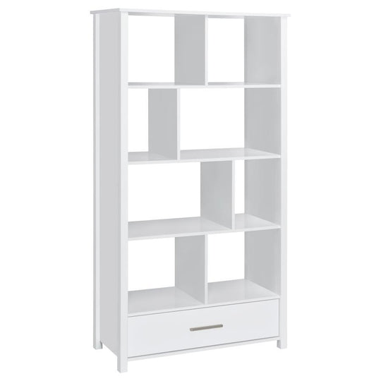 Dylan - 4-Shelf Storage Bookshelf White by CoasterEssence | Bel Furniture