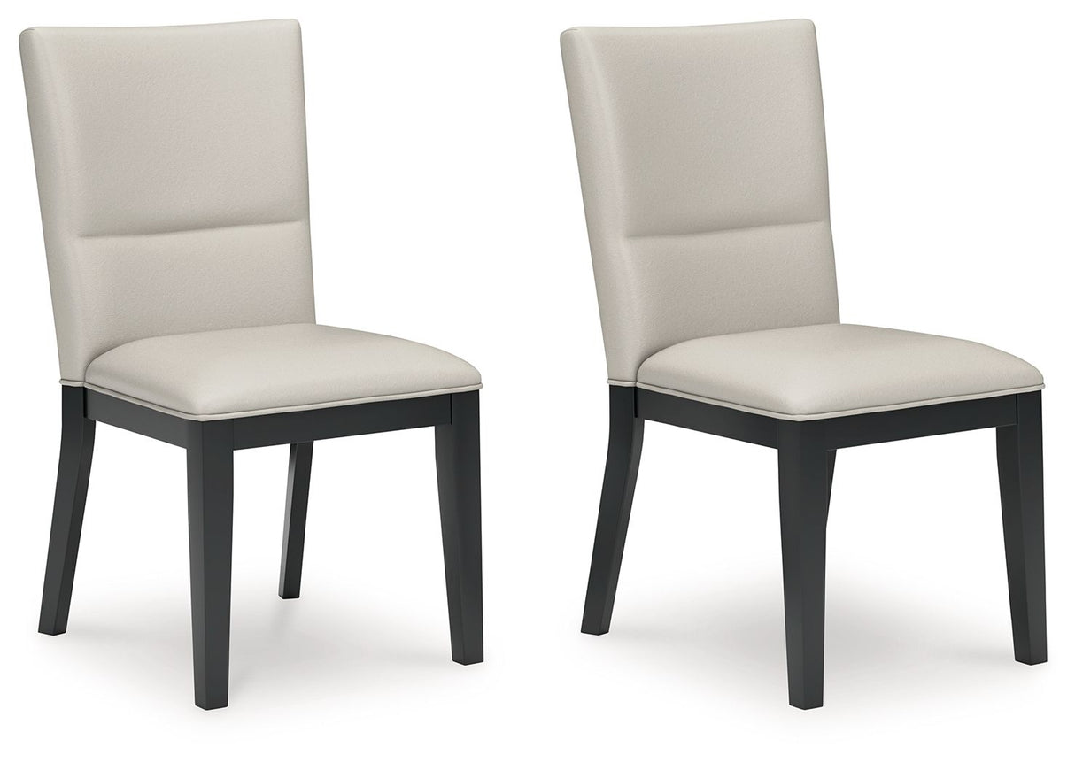 Glinari - Taupe / Black - Dining Upholstered Side Chair (Set of 2) by Signature Design by Ashley® | Bel Furniture