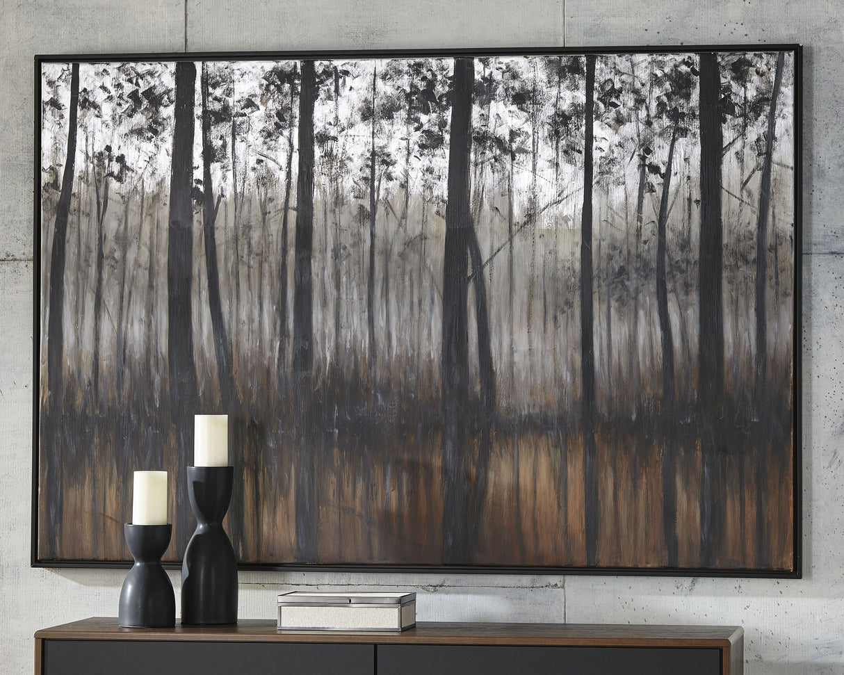 Philyra - Black / Orange / Silver - Wall Art by Signature Design by Ashley® | Bel Furniture