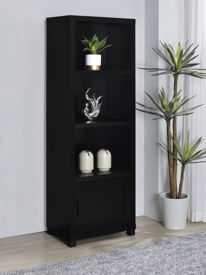 Jupiter - 3-Shelf Engineered Wood Media Tower - Black by Coaster Fine Furniture | Bel Furniture