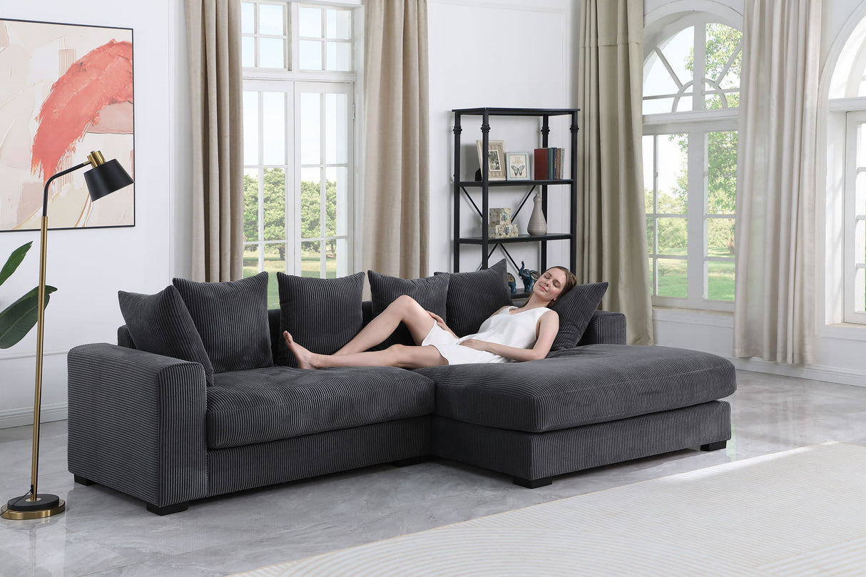 Naomi - 3 Piece Upholstered Sectional by Cynthia's Furniture | Bel Furniture