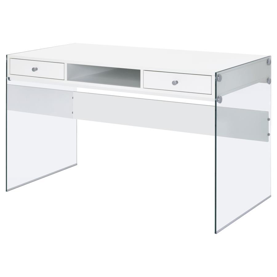 Dobrev - 2-Drawer Writing Desk by CoasterEveryday | Bel Furniture