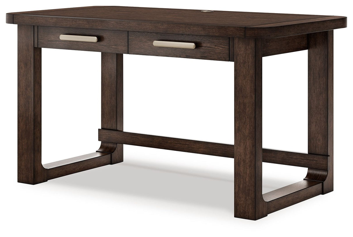Breckington - Dark Brown - Home Office Desk by Signature Design by Ashley® | Bel Furniture