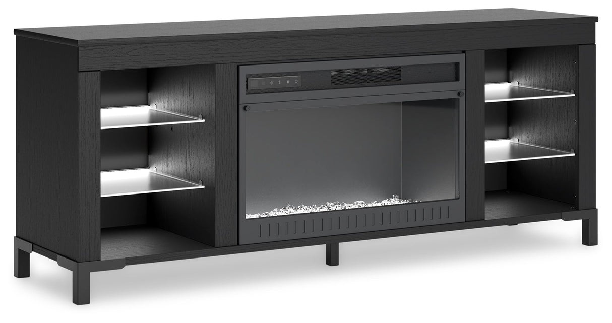 Cayberry - Black - TV Stand With Fireplace by Signature Design by Ashley® | Bel Furniture