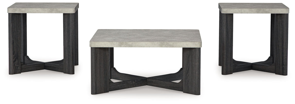Sharstorm - Two-tone Gray - Occasional Table Set (Set of 3) by Signature Design by Ashley® | Bel Furniture
