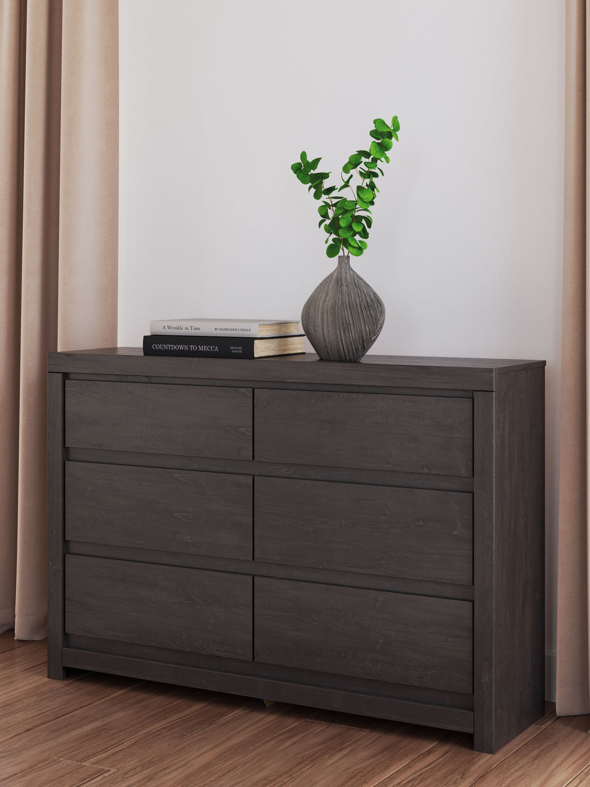 Fraluna - Charcoal - Six Drawer Dresser by Signature Design by Ashley® | Bel Furniture