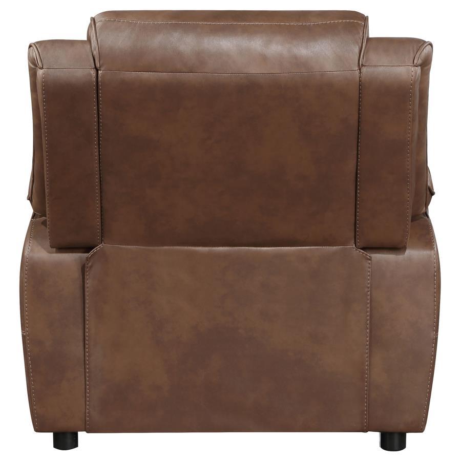 Ellington - Upholstered Padded Arm Accent Chair - Dark Brown by Coaster Fine Furniture | Bel Furniture