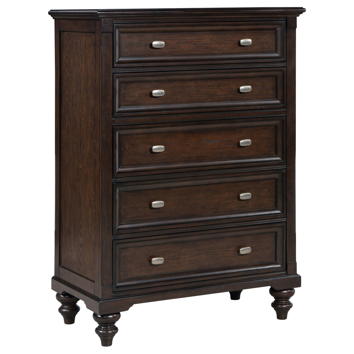 Andover - 5-Drawer Chest Of Drawers - Dark Oak by Coaster Fine Furniture | Bel Furniture