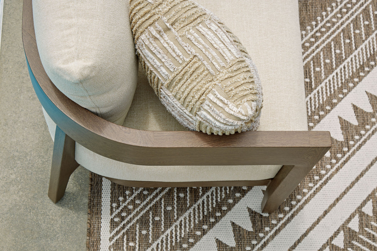 Serene Bay - Dark Brown / White - Loveseat With Cushion by Signature Design by Ashley® | Bel Furniture