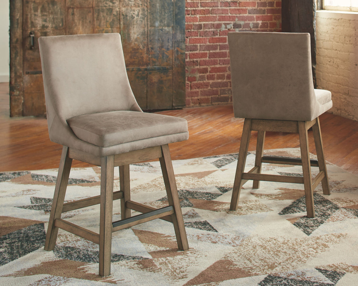 Tallenger - Swivel Barstool (Set of 2) by Signature Design by Ashley® | Bel Furniture