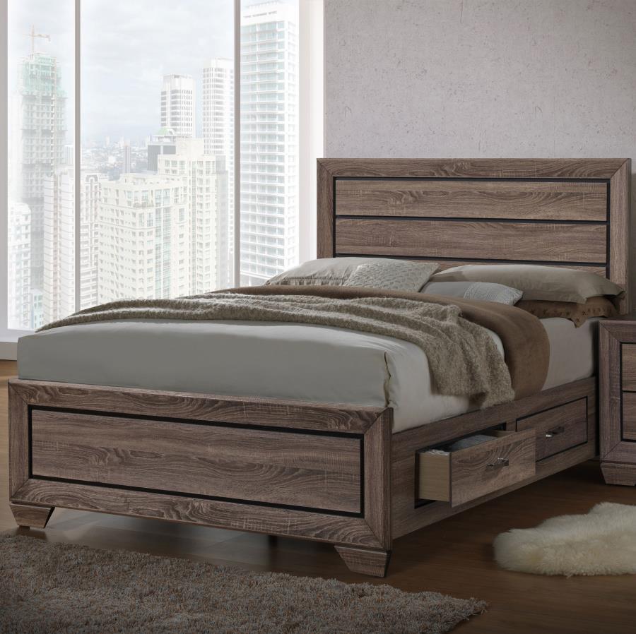Kauffman - Wood Storage Panel Bed by CoasterEveryday | Bel Furniture