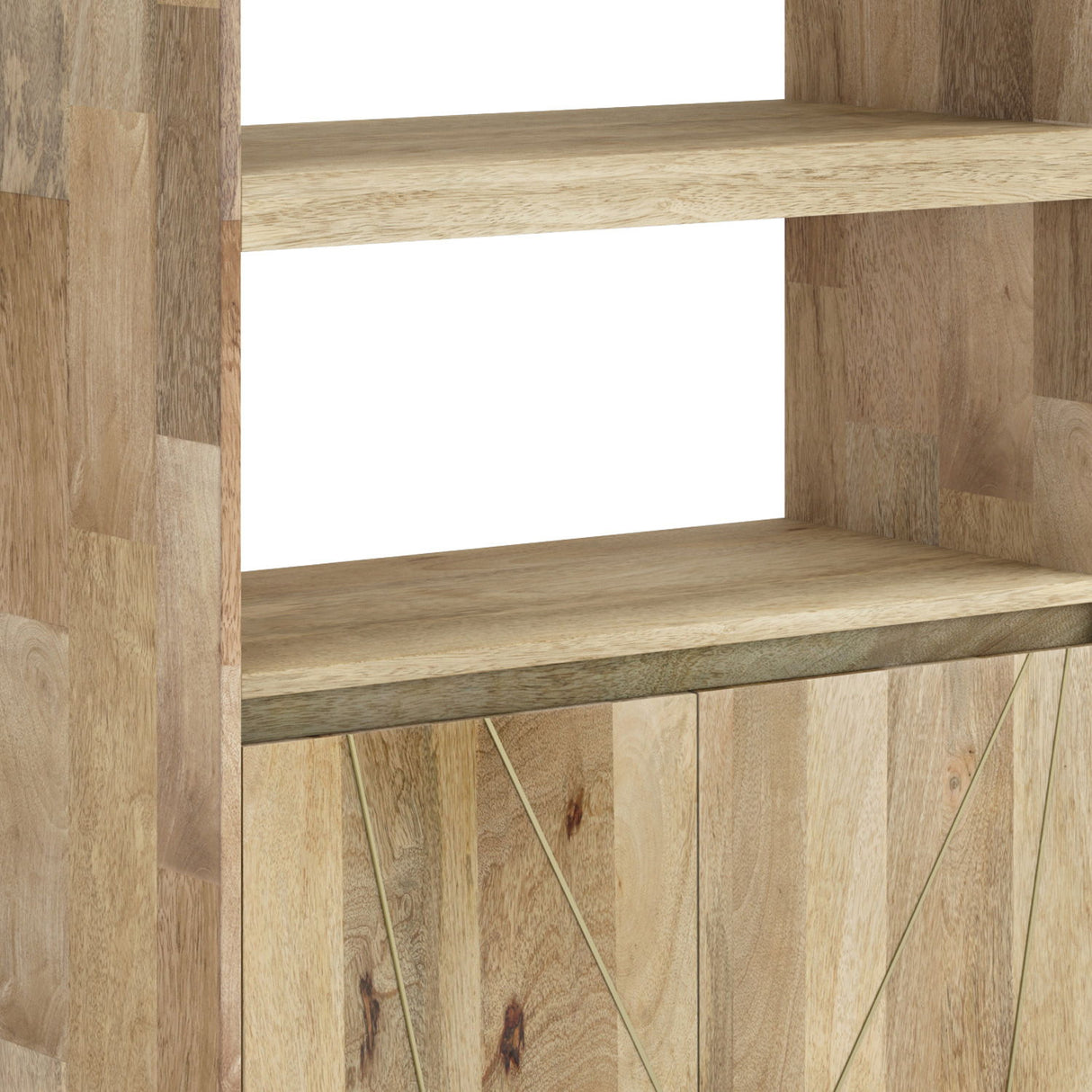 Jager - Bookshelf With Doors - Natural by Simpli-Home | Bel Furniture