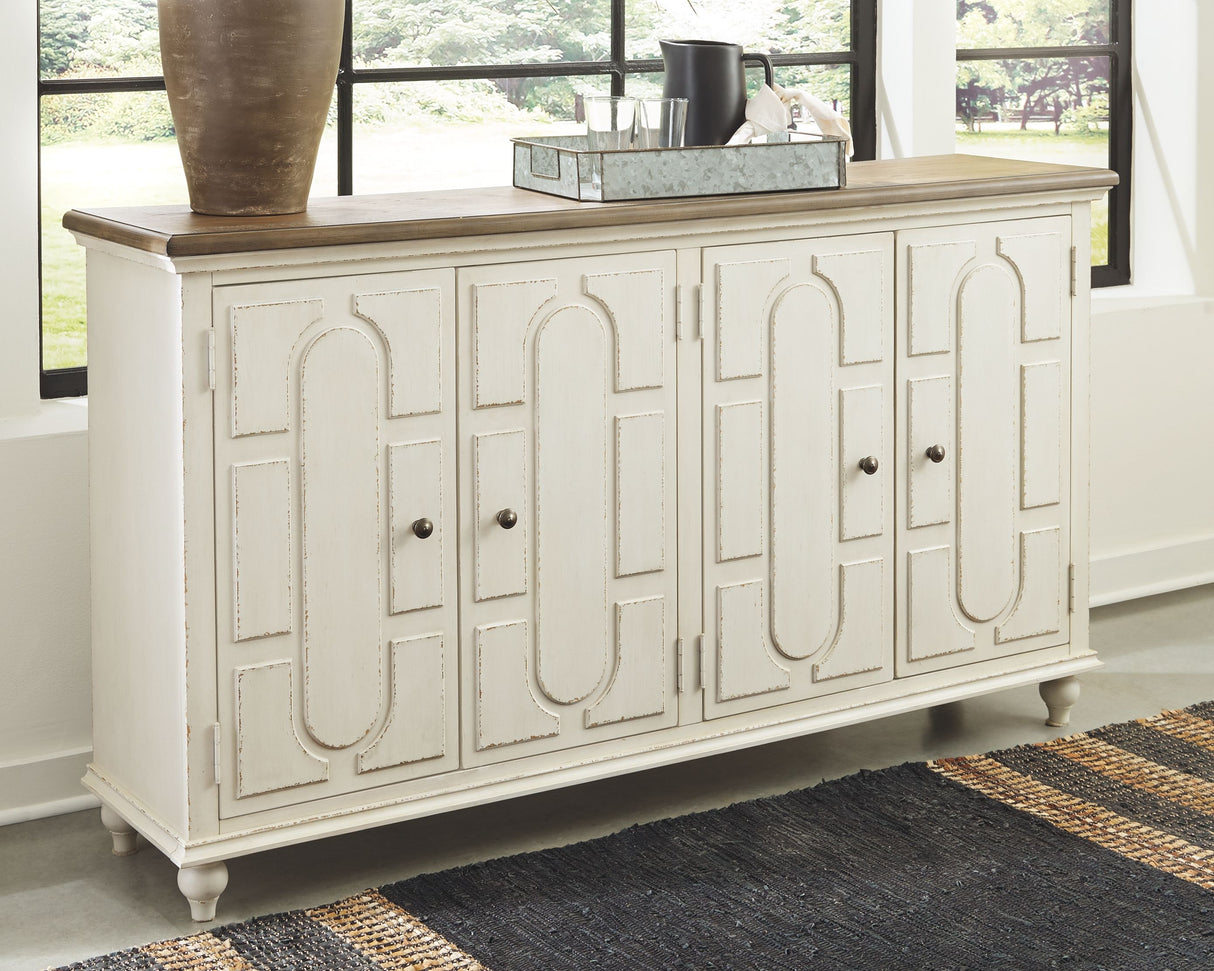 Roranville - Antique White - Accent Cabinet by Signature Design by Ashley® | Bel Furniture