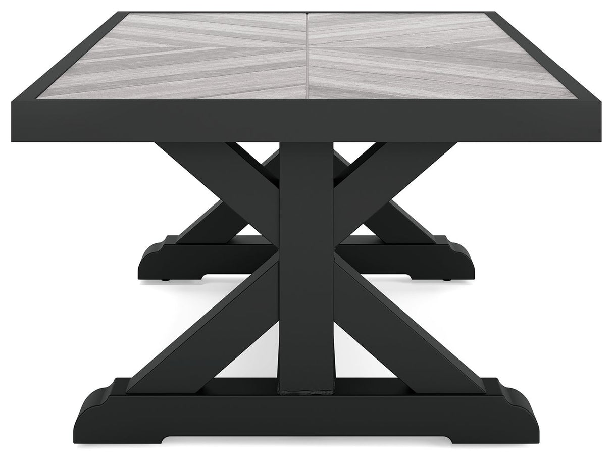 Beachcroft - Rectangular Cocktail Table - Black / Light Gray