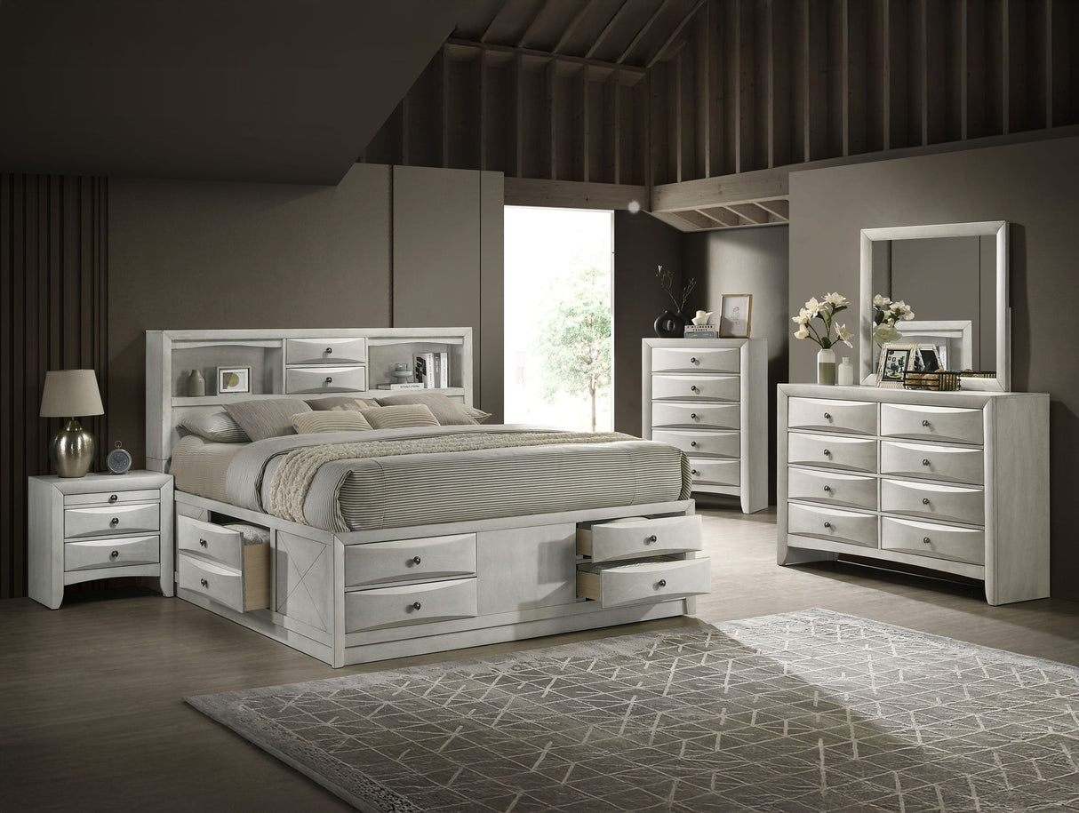 Emily - Bedroom Set White by Crown Mark | Bel Furniture