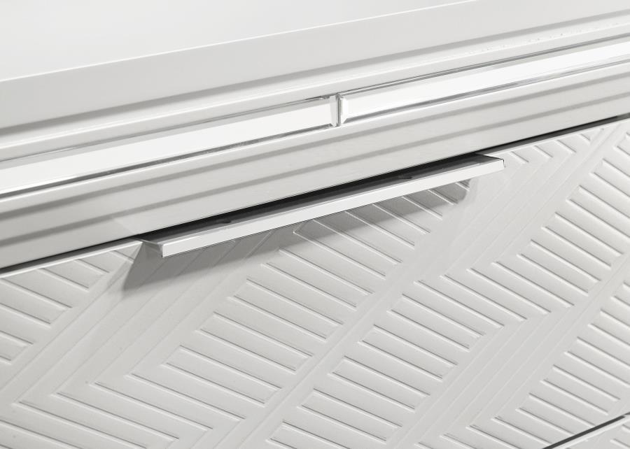 Marmore - 2-Drawer Nightstand Bedside Table - White by Coaster Fine Furniture | Bel Furniture