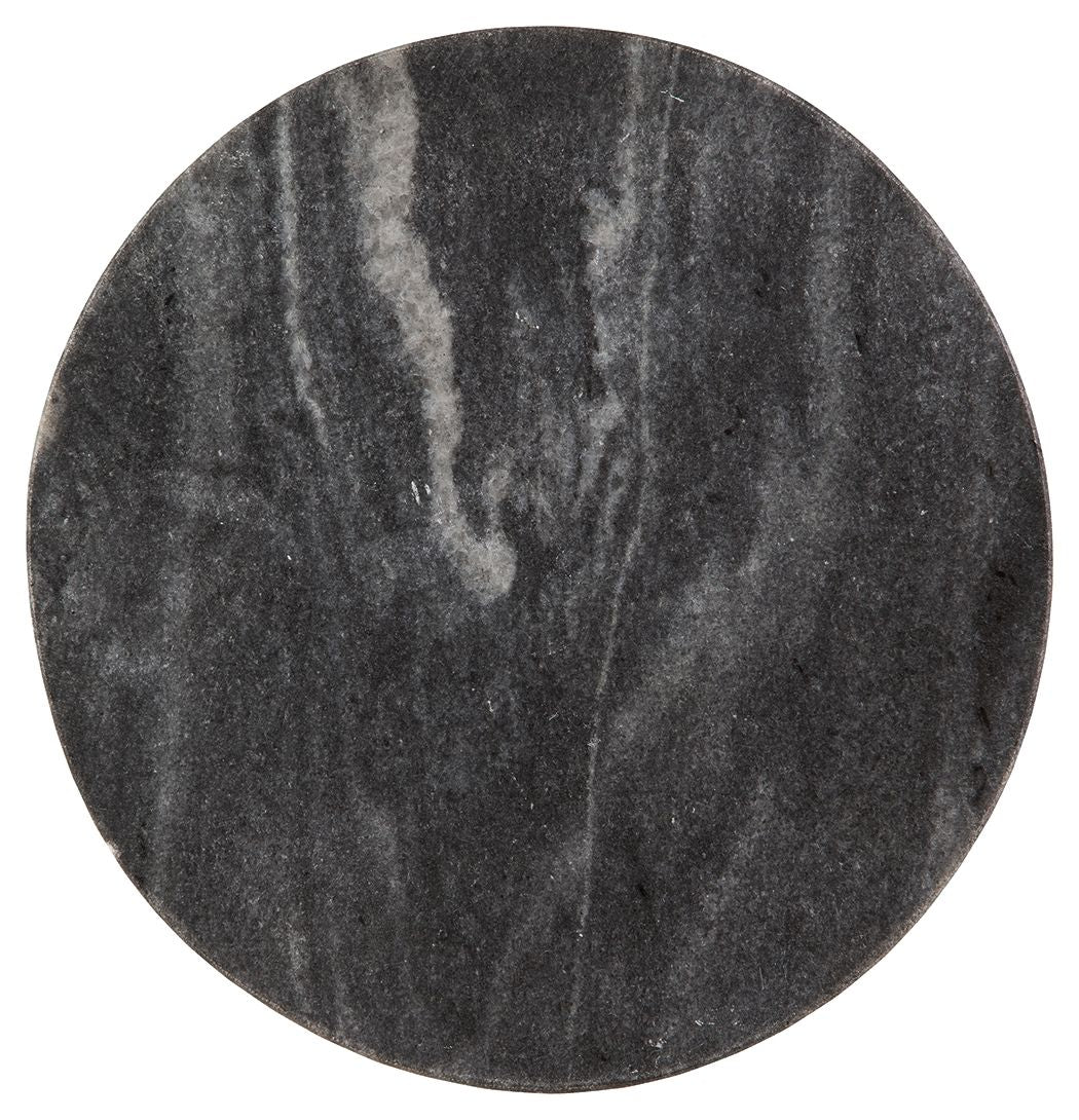 Caramont - Black / White / Gold Finish - Accent Table with White Base by Signature Design by Ashley® | Bel Furniture