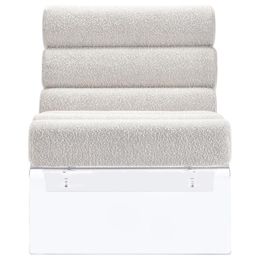 Serreta - Boucle Upholstered Armless Acrylic Chair by Coaster Fine Furniture | Bel Furniture