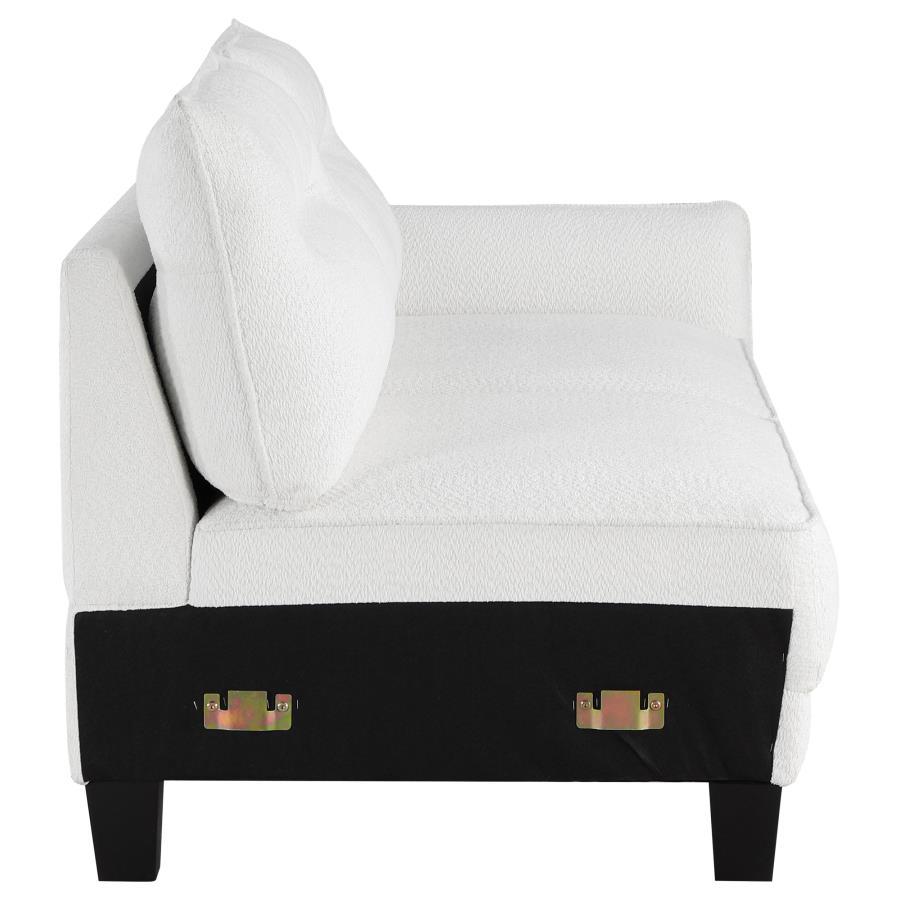 Caspian - Upholstered Curved Arm Chaise Sectional Sofa by Coaster Fine Furniture | Bel Furniture