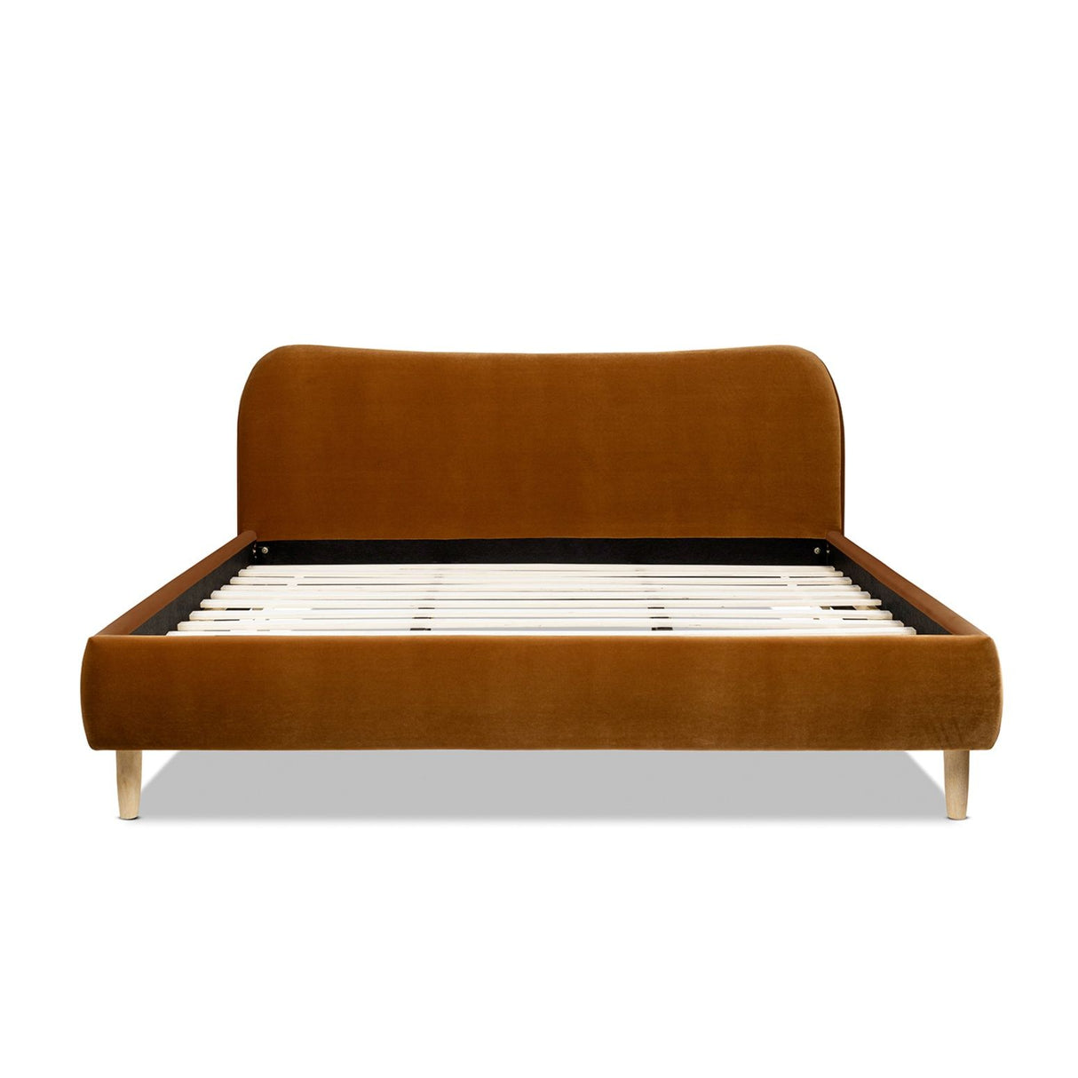 Roman - Curved Headboard Upholstered Platform Bed