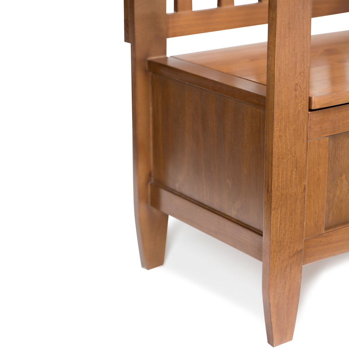 Brooklyn - Entryway Storage Bench - Medium Saddle Brown by Simpli-Home | Bel Furniture