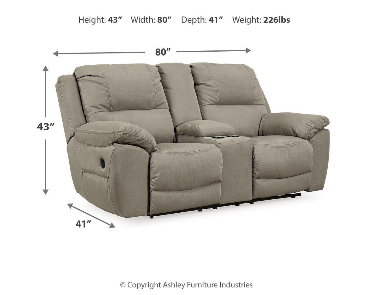 Next-Gen Gaucho - DBL Rec Loveseat w/Console - Putty