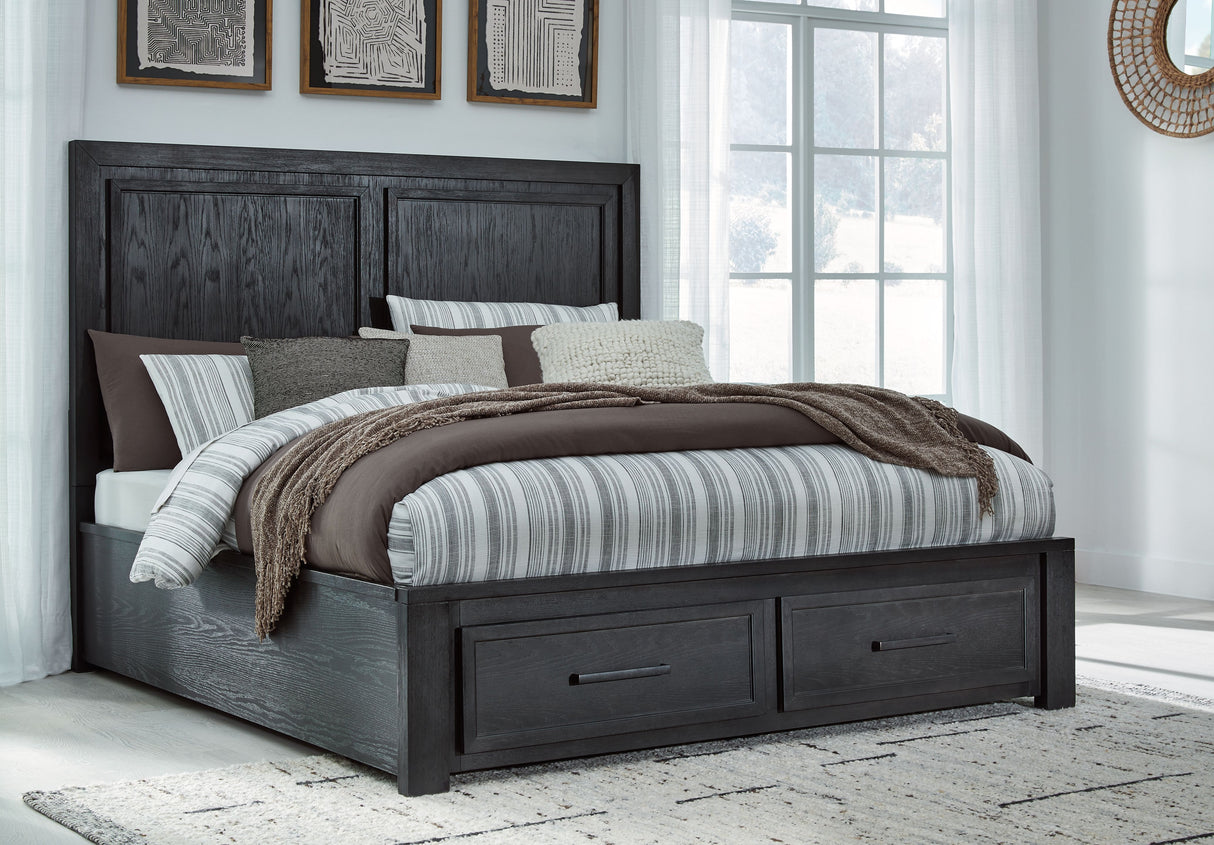 Foyland - Storage Bed Dark Brown by Signature Design by Ashley® | Bel Furniture