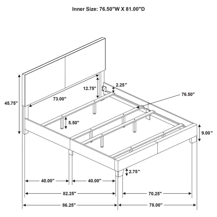 Dorian - Upholstered Panel Bed by CoasterEveryday | Bel Furniture