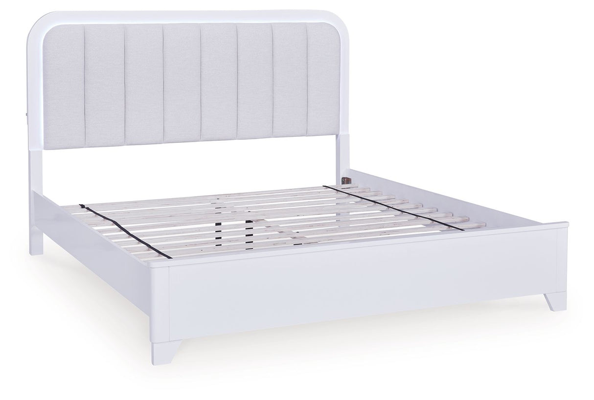 Jarlee - Upholstered Panel Bed