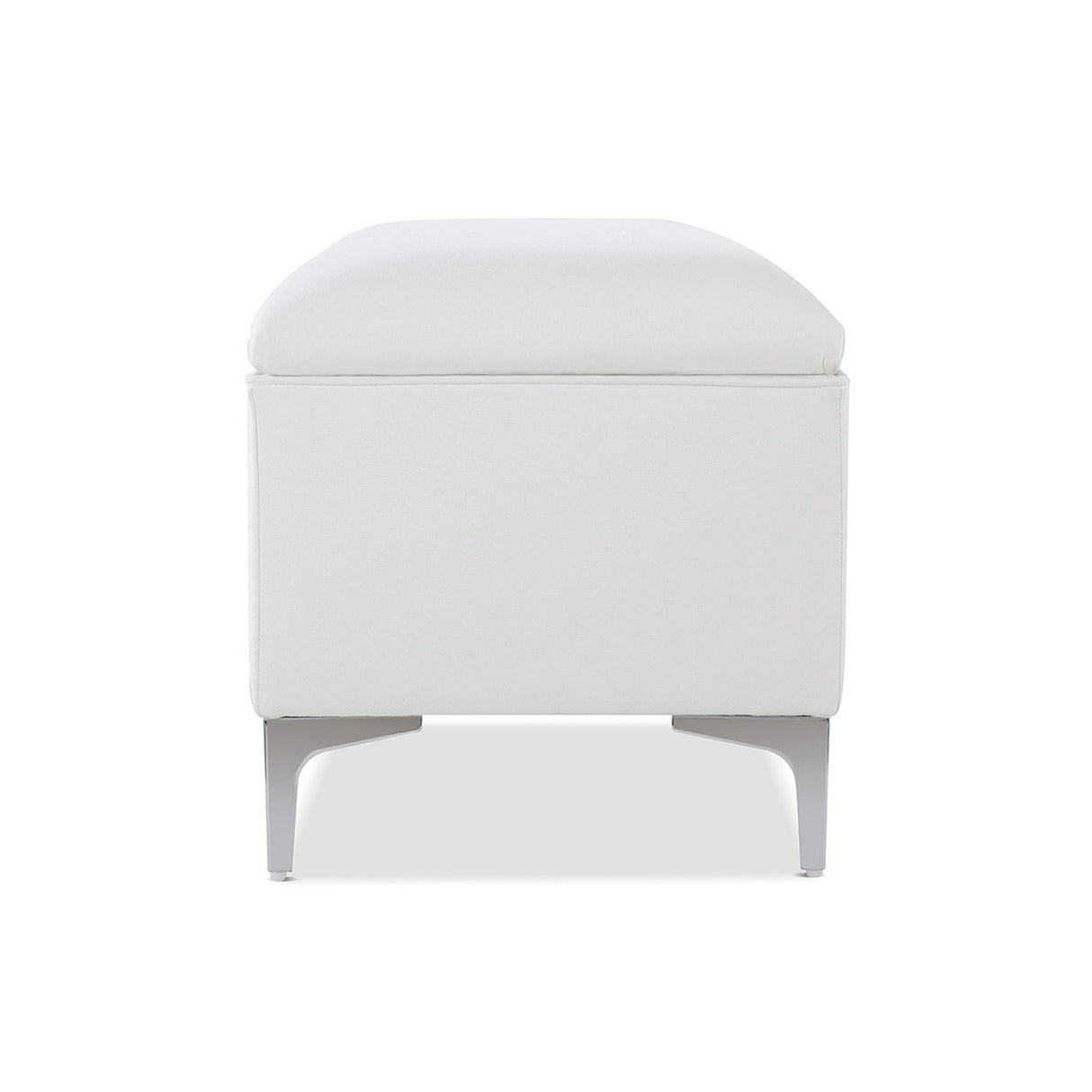 Madelyn - Modern Storage Bench - Bright White Dye by Jennifer Taylor Home | Bel Furniture