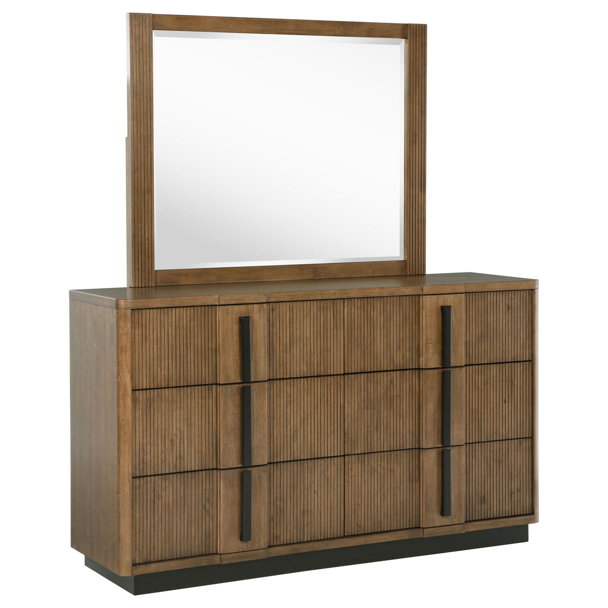 Terrace - 6-Drawer Dresser And Mirror - Ash Brown by Coaster Fine Furniture | Bel Furniture