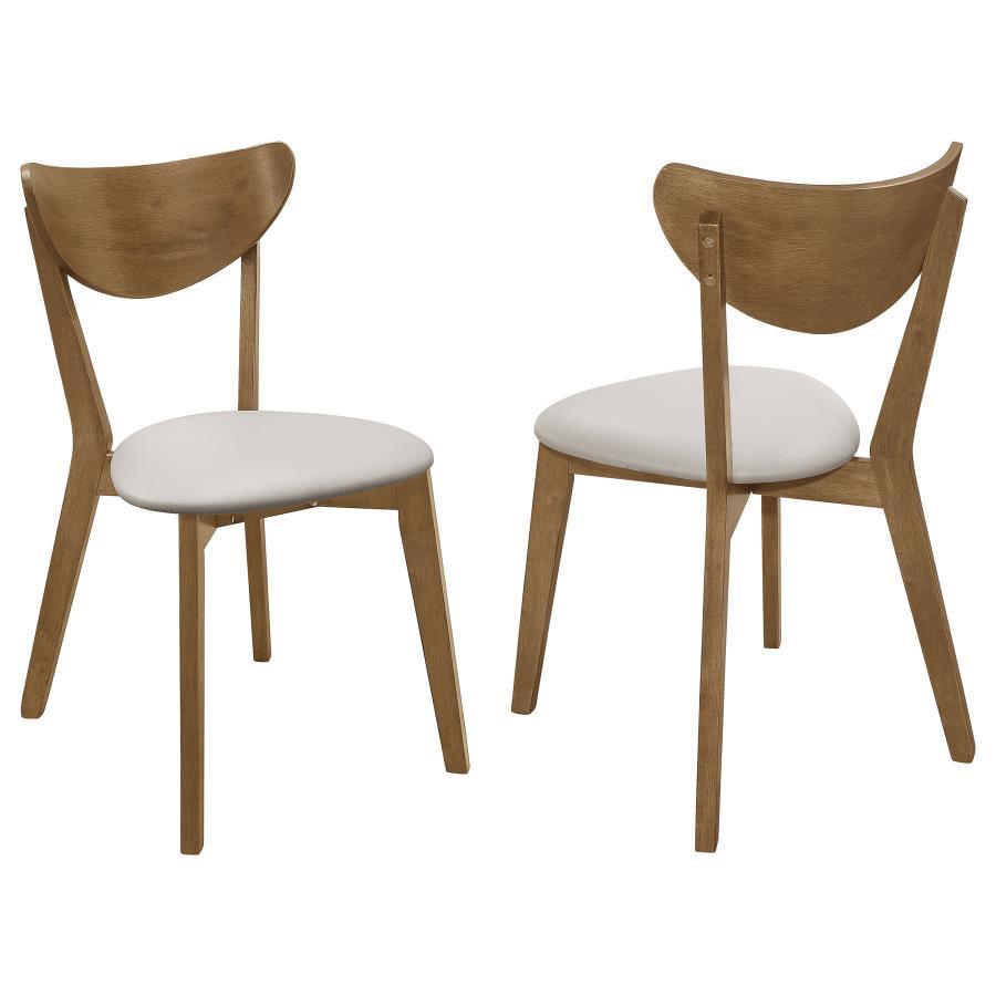 Kersey - Curved Wood Dining Side Chair (Set of 2) - Chestnut by CoasterEveryday | Bel Furniture