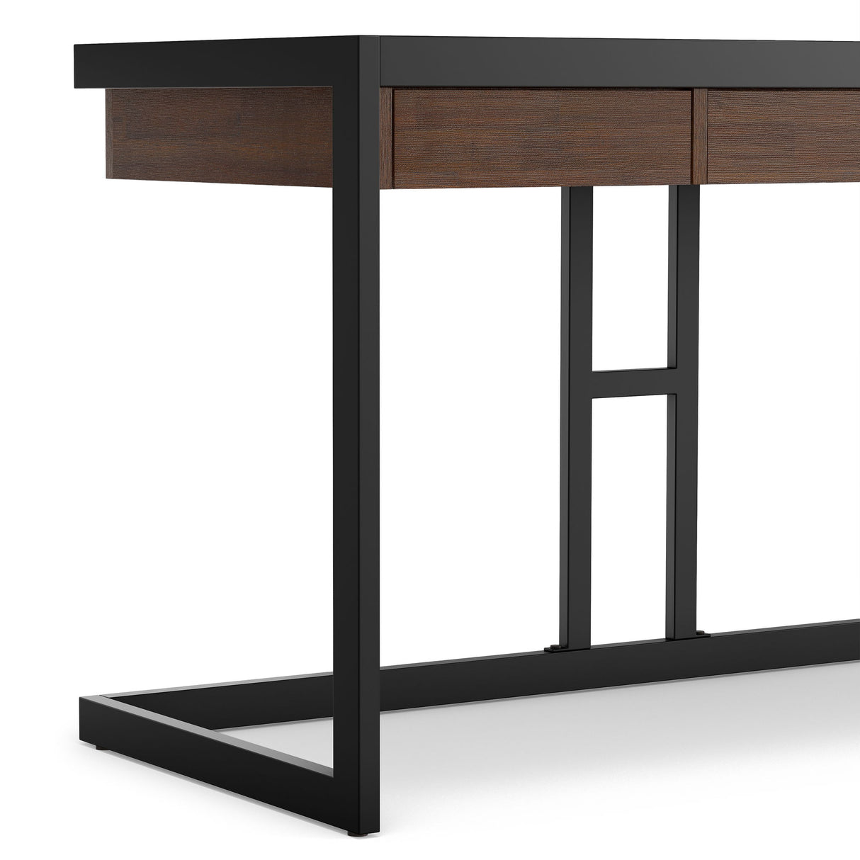 Erina - Desk - Distressed Charcoal Brown
