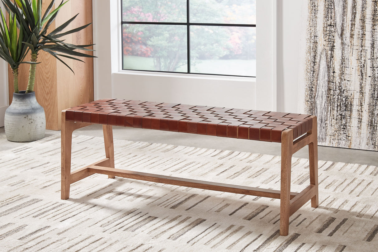 Lemmund - Natural / Brown - Accent Bench by Signature Design by Ashley® | Bel Furniture