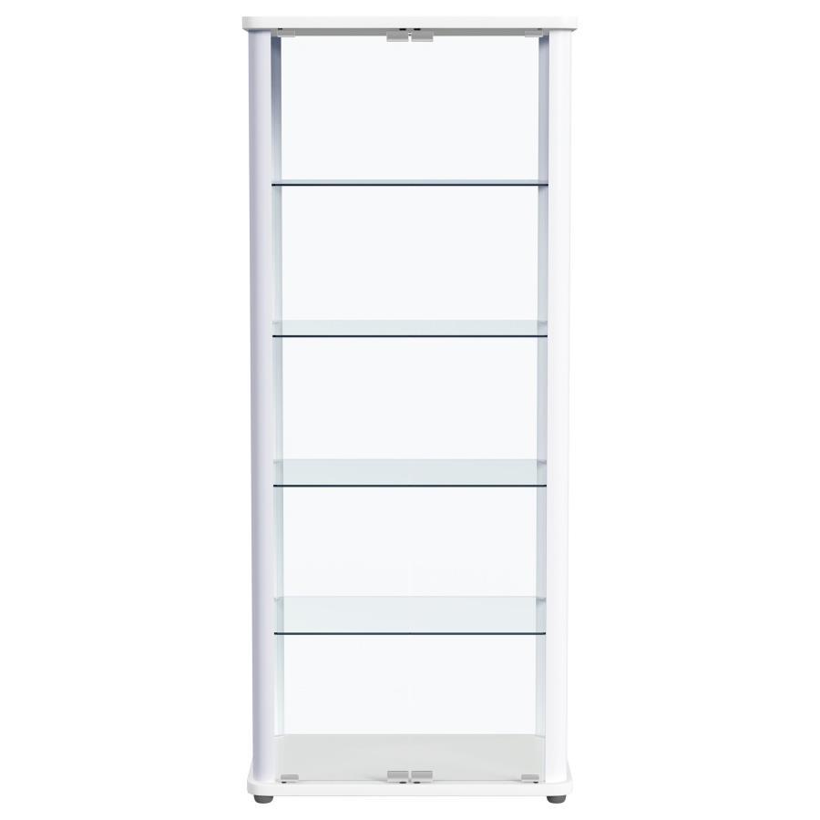 Aero - 5-Shelf Display Curio Cabinet With Led Lighting by Coaster Fine Furniture | Bel Furniture